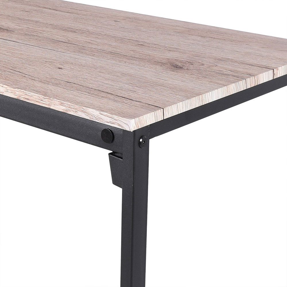 Home Office Computer Desk with MDF Tabletop and Metal Frame, for Game Room, Office, Study Room - Oak