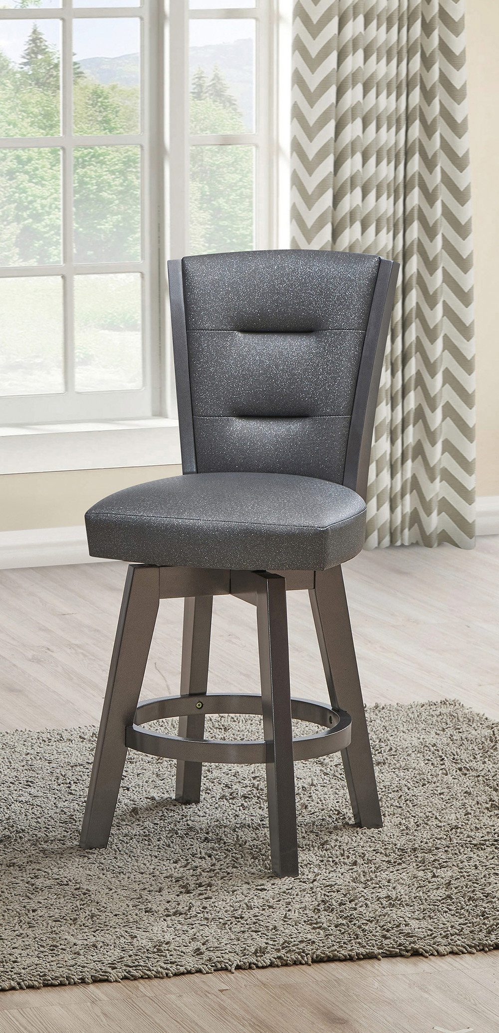 Faux Leather Upholstered Dining Chair Set of 2, with Backrest, and Wooden Frame, for Restaurant, Cafe, Tavern, Office, Living Room - Gray