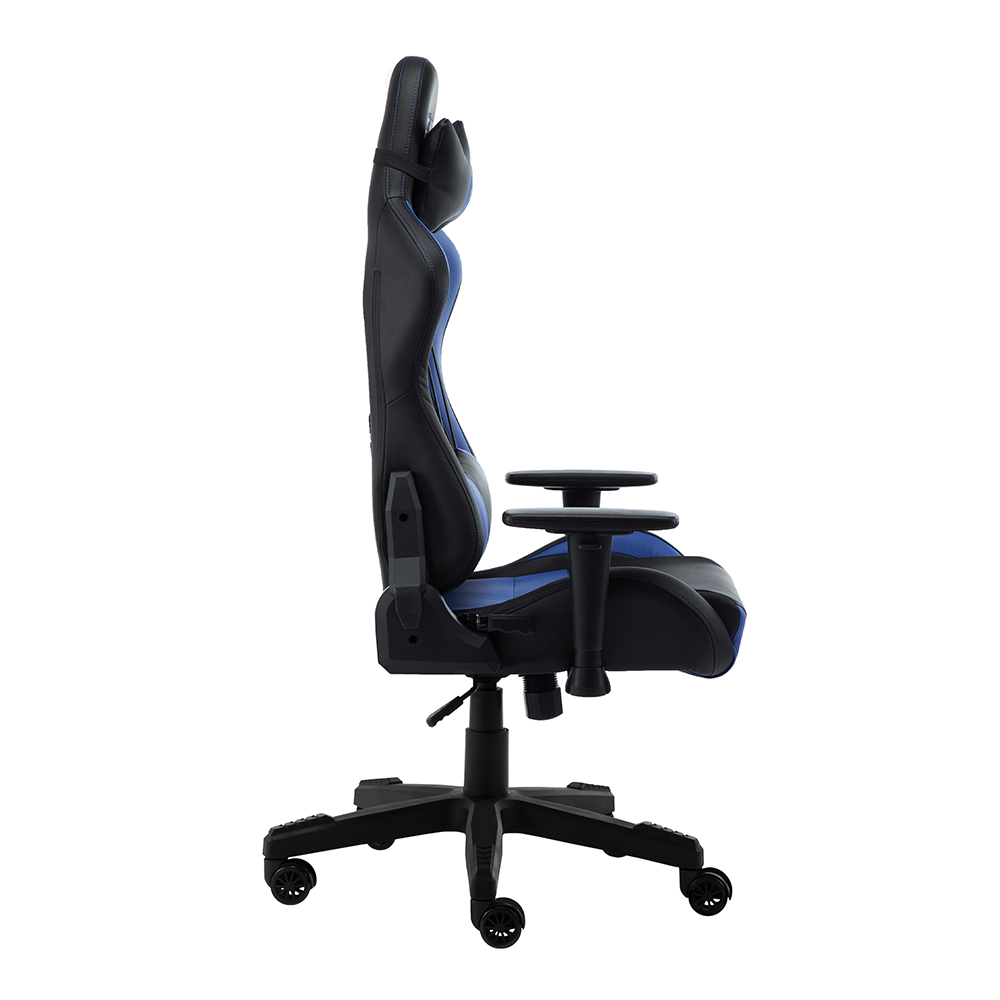 Techni Home Office Adjustable Rotatable Gaming Chair with Ergonomic High Backrest and Lumbar Support - Blue