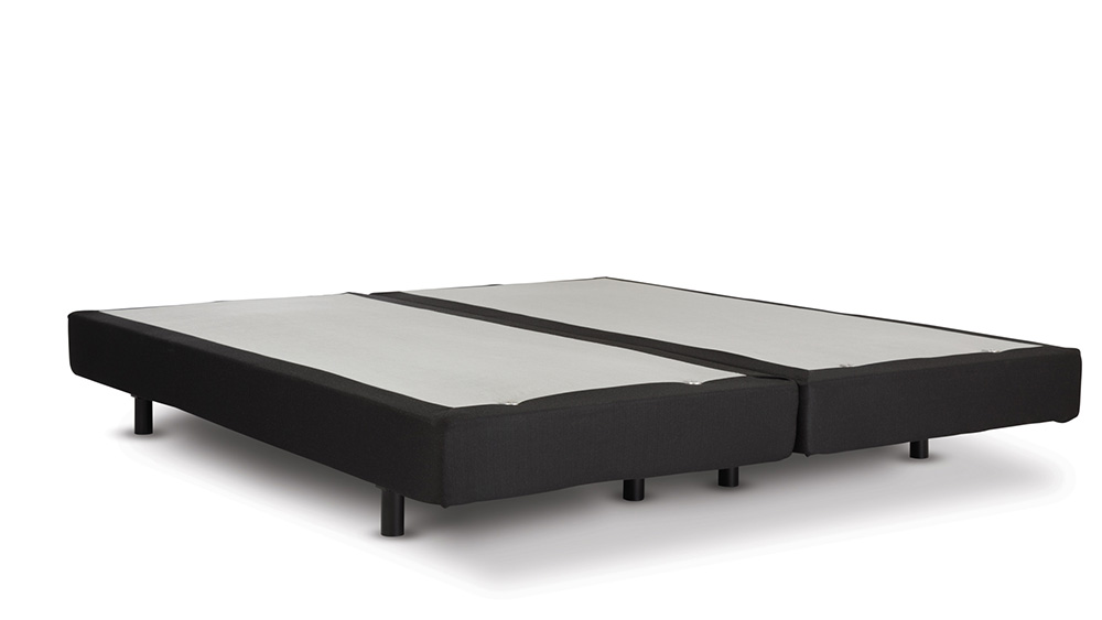 InMotion S86 Queen-Size Adjustable Split Bed Frame Base with Remote Control, Relieve Stress and Pain - Black