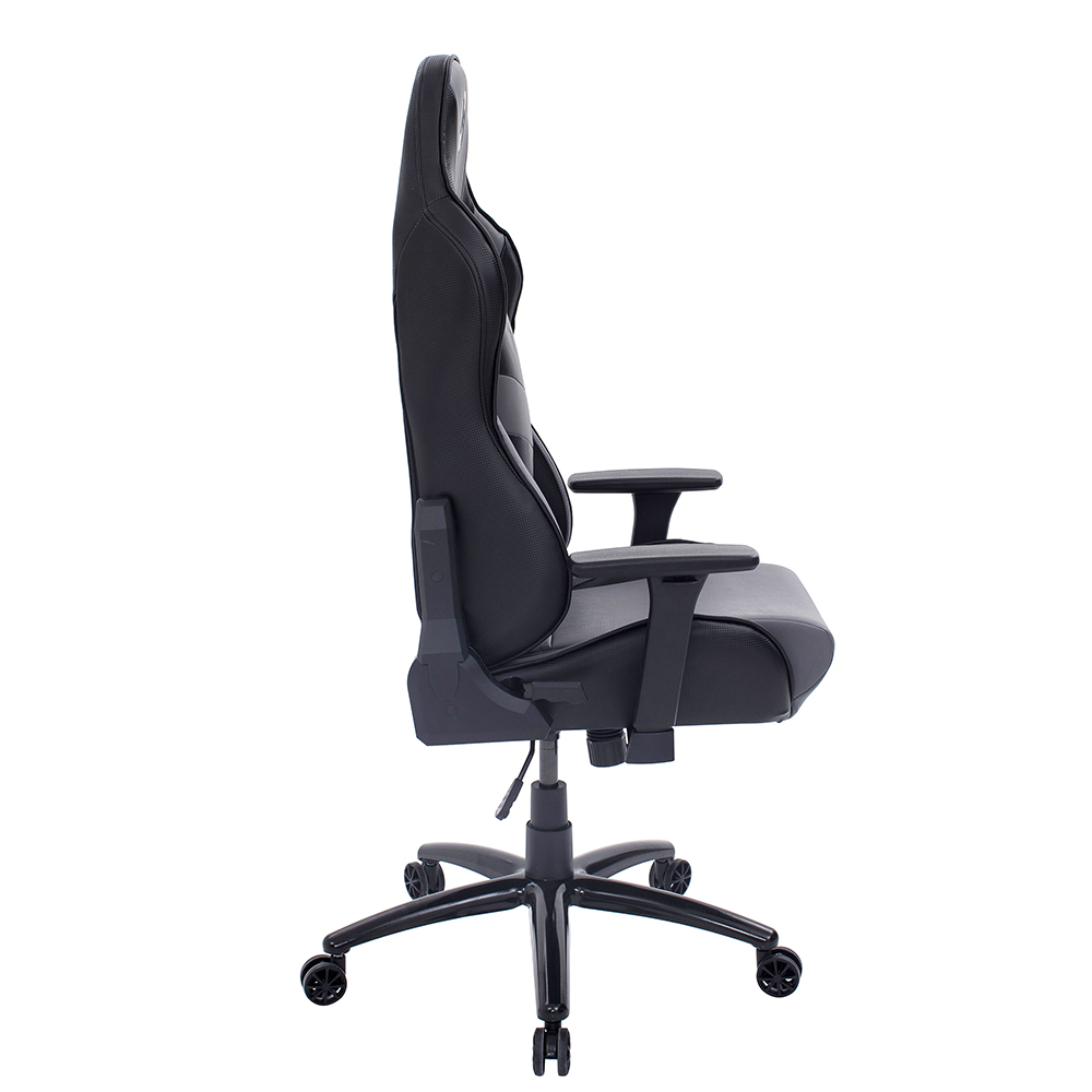 Techni TS-61 Home Office Adjustable Rotatable Gaming Chair with Ergonomic High Backrest and Casters - Black + Gray