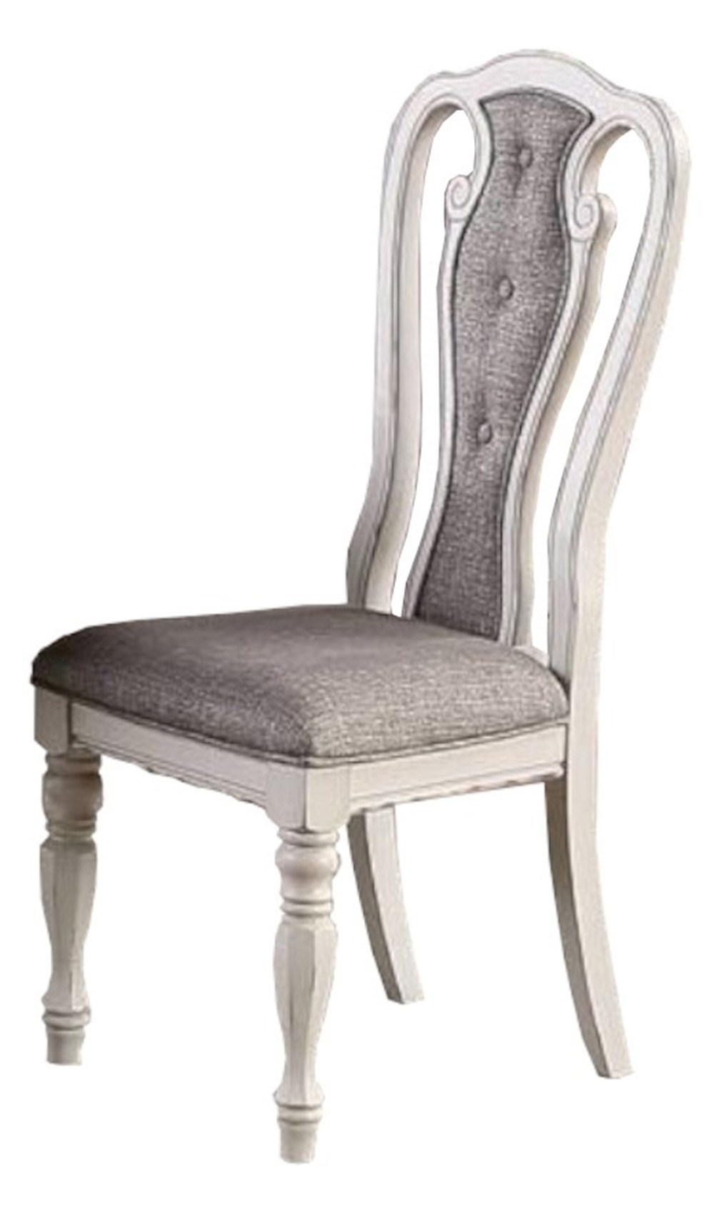 Upholstered Dining Chair Set of 2, with Tufted Backrest, and Wood Legs, for Restaurant, Cafe, Tavern, Office, Living Room - Gray