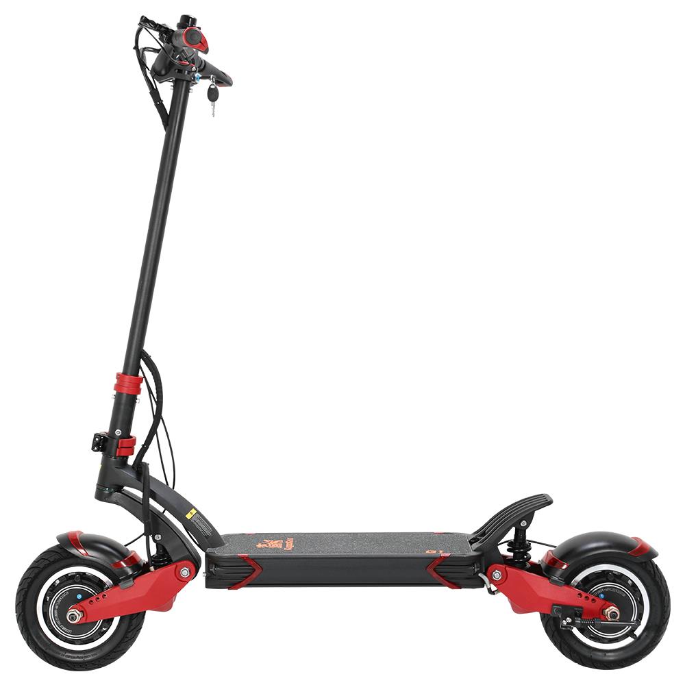 KUGOOKirin G1 Folding Electric Scooter 52V 1000W Motor Max Speed 65km/h Max 60km Range 18.2Ah Battery 10" Pneumatic Tire OLED Display Dual Disc Brake Led Light Aluminium alloy Body - Black