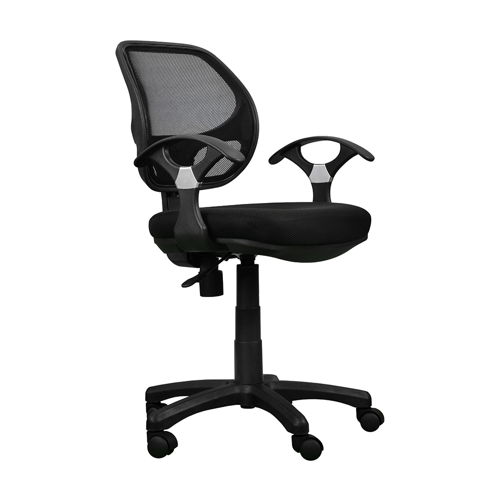 Techni Home Office Mesh Adjustable Rotatable Chair With Ergonomic Backrest And Nylon Base - Black 8 Techni Home Office Mesh Adjustable Rotatable Chair with Ergonomic Backrest and Nylon Base - Black