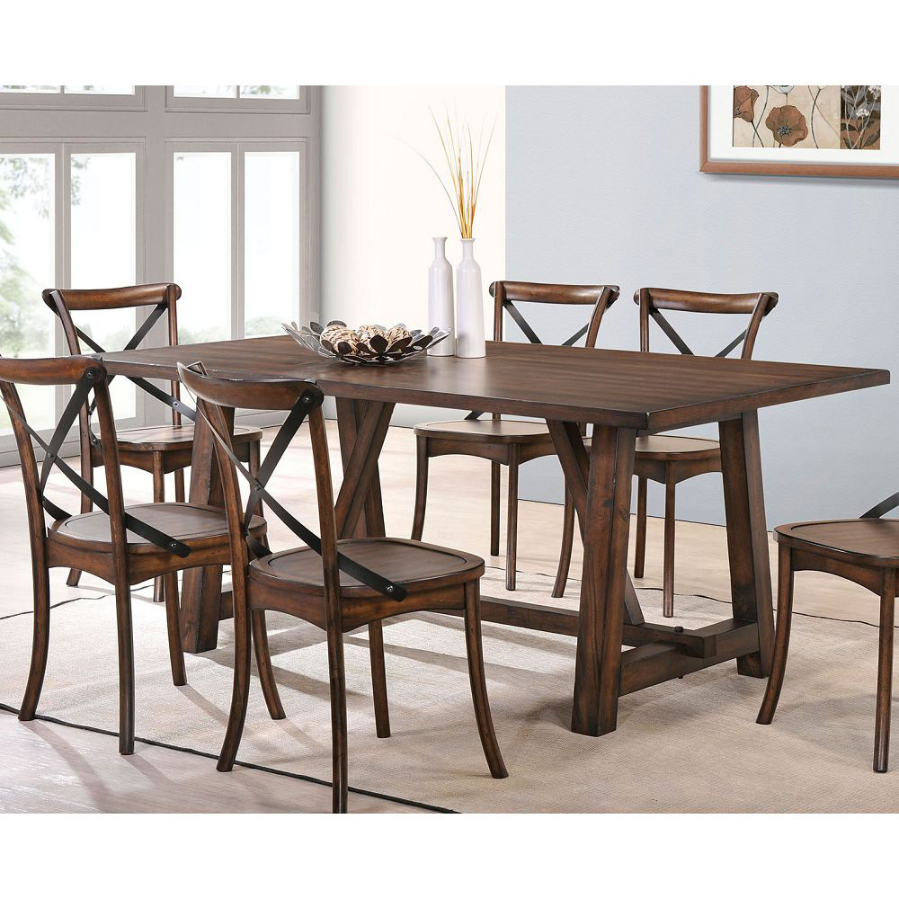 ACME Kaelyn Rectangle Dining Table with Wood Frame, for Restaurant, Cafe, Tavern, Living Room - Dark Oak