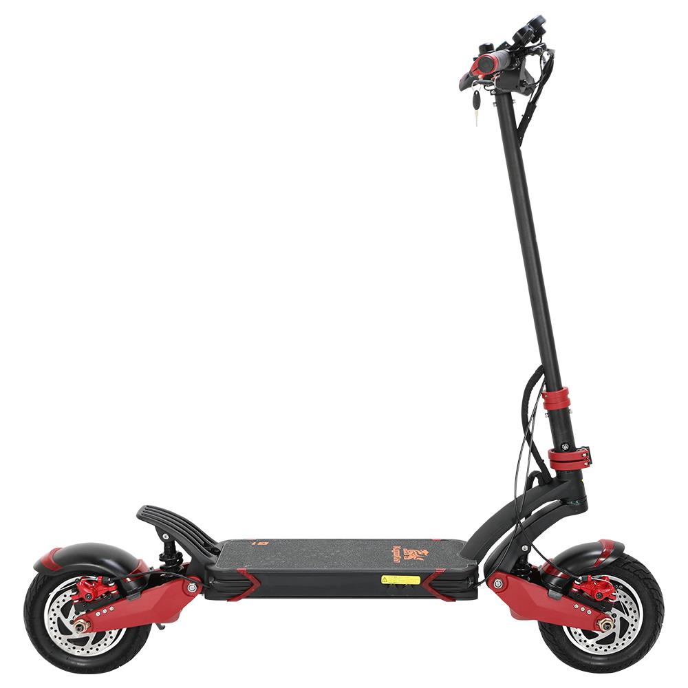 KUGOOKirin G1 Folding Electric Scooter 52V 1000W Motor Max Speed 65km/h Max 60km Range 18.2Ah Battery 10" Pneumatic Tire OLED Display Dual Disc Brake Led Light Aluminium alloy Body - Black