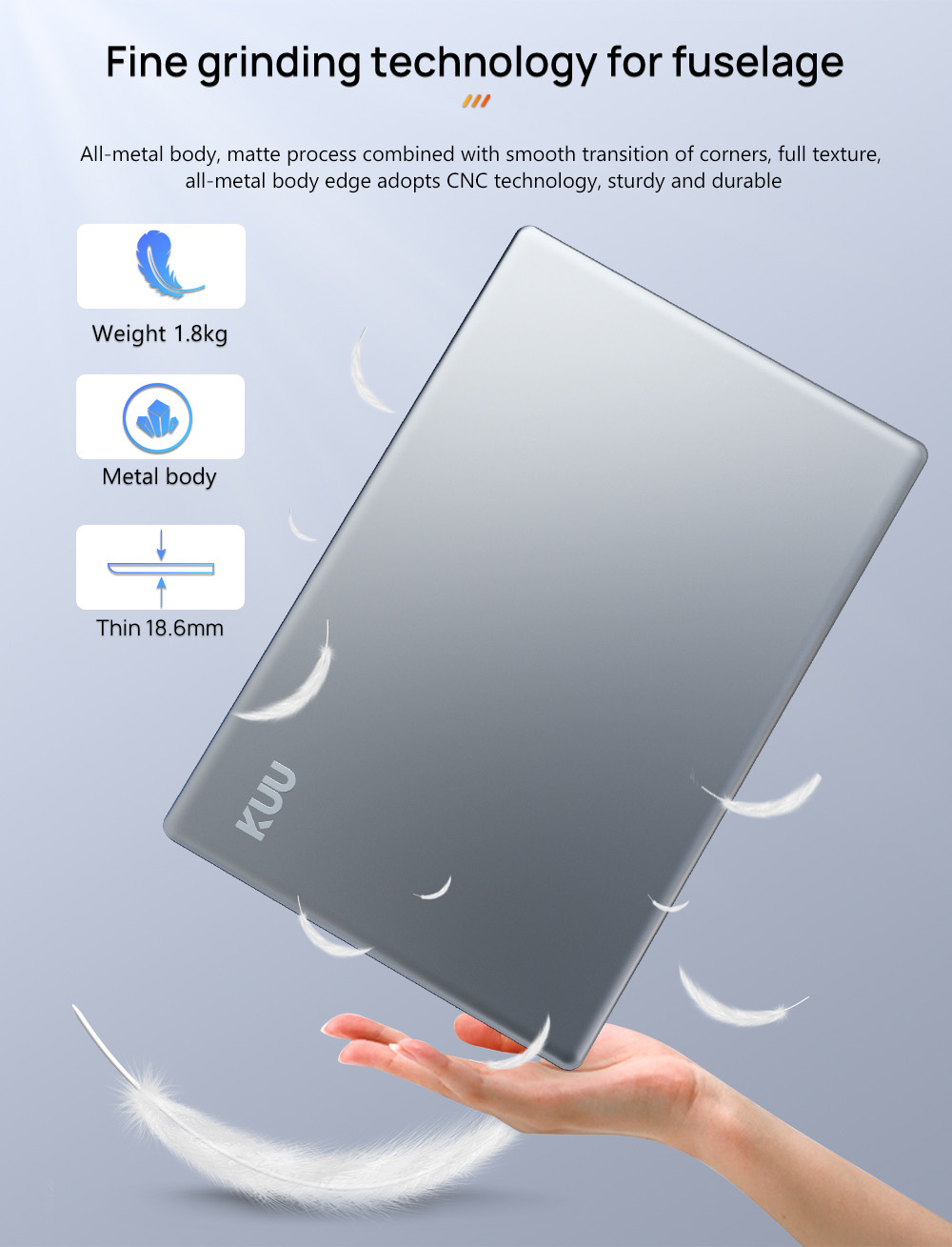 Ordinateur portable KUU G3 Écran IPS 15,6