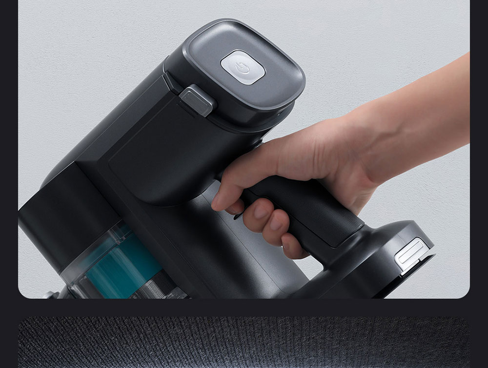 VIOMI A9 Cordless Handheld Vacuum Cleaner 120AW 23000Pa Strong Suction 400W Brushless DC Motor Removable Battery Removable Battery 60 Mins Runtime 4-Brush Heads LED Light EU Version - Black