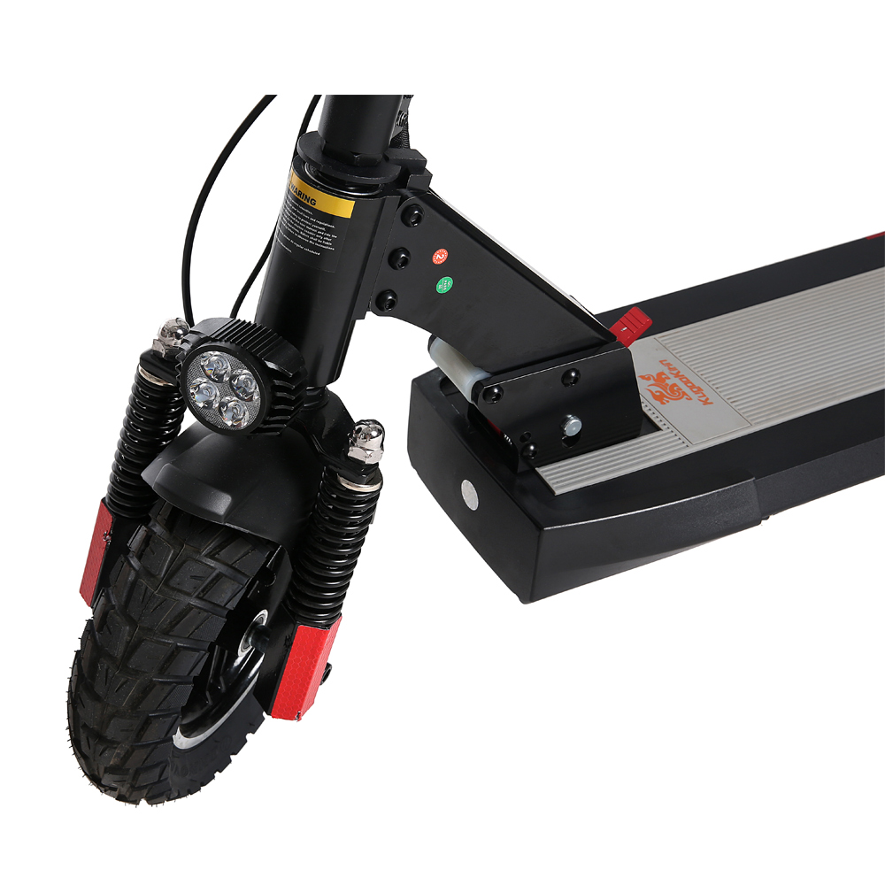 KUGOO KIRIN M4 PRO Scooter elettrico pieghevole 10 "Pneumatico fuoristrada 500W Motore senza spazzole 48V 16Ah Batteria 3 modalità di velocità Freno a doppio disco Velocità massima 45KM/h Display LED 60KM Sella rimovibile a lungo raggio - Nero