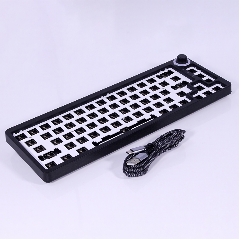 ACGAM KF068 68 toetsen Gaming mechanisch toetsenbord Aangepaste kit Hot-swappable 3 modi Ingebouwde 2400mAh lithiumbatterij Compatibele 3/5-pins schakelaars - Pinkl