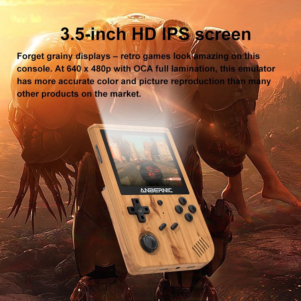 ANBERNIC RG351V 64GB Handheld Game Console for PSP PS1 NDS N64 MD PCE RK3326 Open Source Wifi Vibration Retro