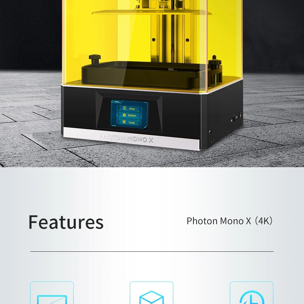 Anycubic Photon Mono X 3D-Drucker 192x120x245mm Großes Bauvolumen 8.9 Zoll 4K Monochrom LCD UV Resin