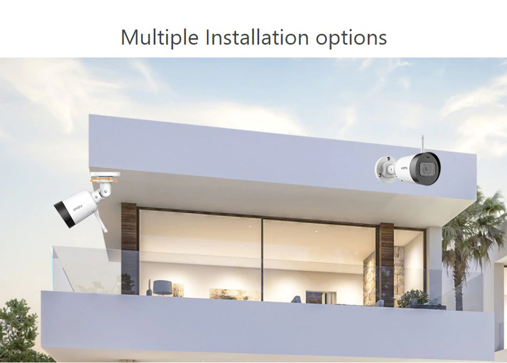 Dahua IMOU Bullet Lite Outdoor Security Camera 4MP Video Night Vision IP67 Weather Resistant WiFi Connection Home Company Security Monitor - White