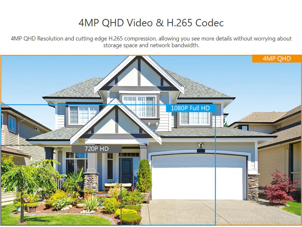 Dahua IMOU Bullet Lite Outdoor Security Camera 4MP Video Night Vision IP67 Weather Resistant WiFi Connection Home Company Security Monitor - White