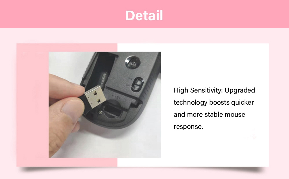 FD iK6620 2.4G combo mouse tastiera ergonomica wireless sottile per home office - rosa
