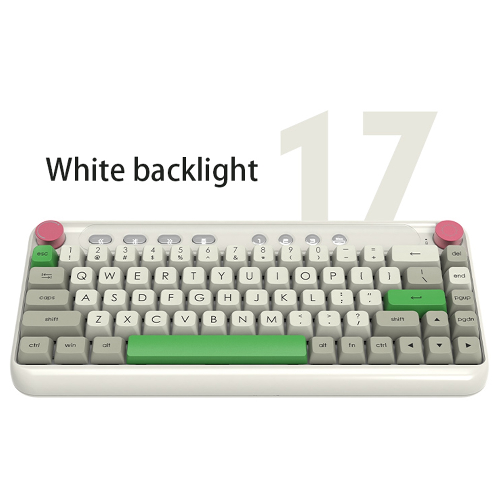 First Blood B21 68-key Retro Dual-mode Mechanical Keyboard with Backlight - Cherry Blue Switch