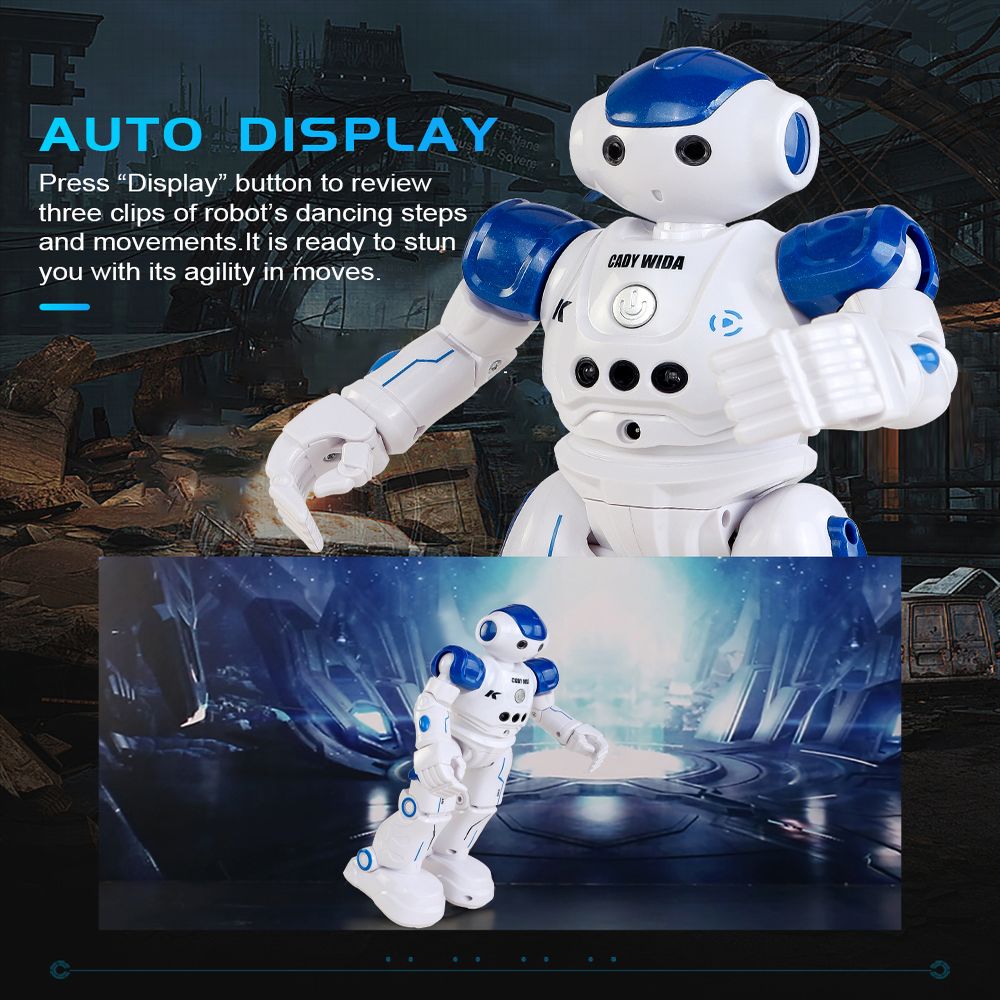 JJRC R2S RC Robot Telecomando Programmazione intellettuale Gesto Induzione Danza - Blu