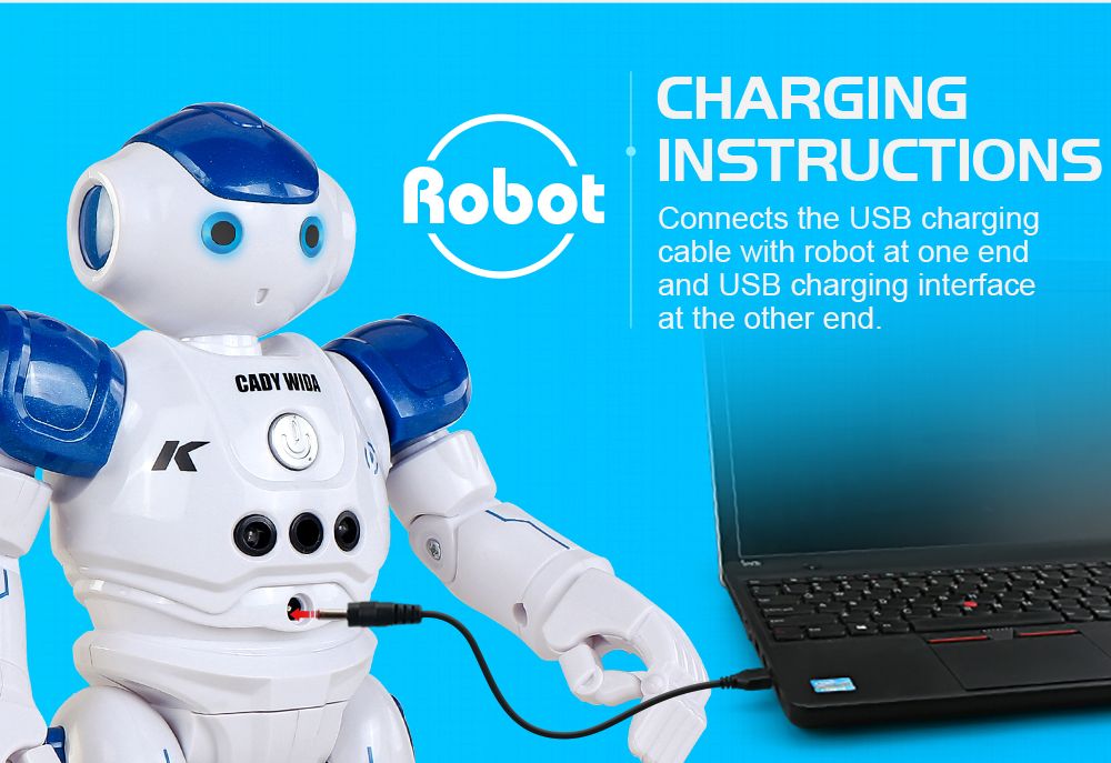 JJRC R2S RC Robot Afstandsbediening Intellectuele Programmering Gebaar Inductie Dansen - Blauw