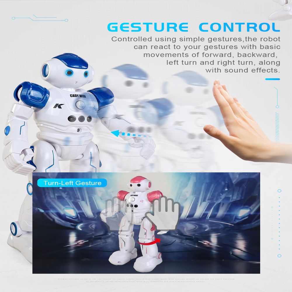 JJRC R2S RC Robot Control remoto Programación intelectual Inducción de gestos Baile - Azul