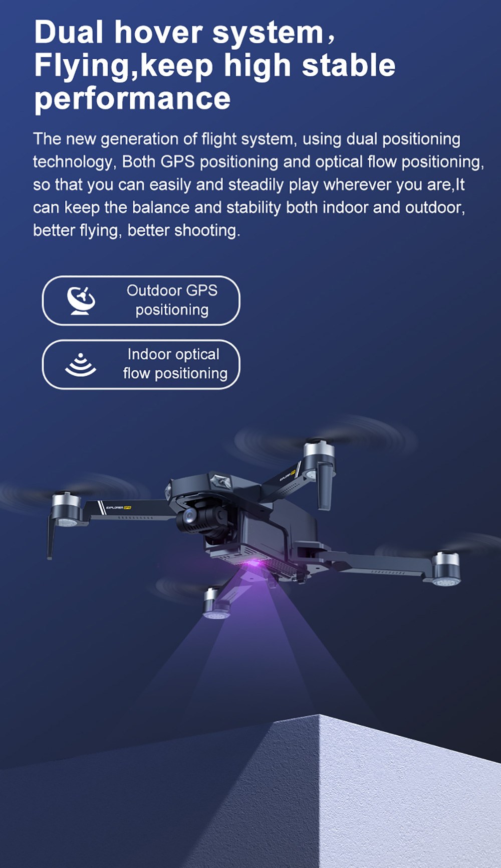 JJRC X20 6K GPS 5G WIFI FPV Brushless RC Drone with 3-Axis Gimbal Dual Camera 27mins Flight Time RTF - One Battery