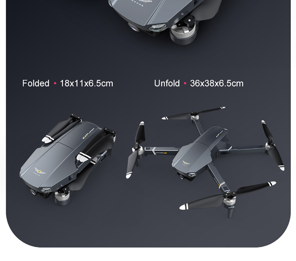 JJRC X20 6K GPS 5G WIFI FPV kefe nélküli RC drón 3 tengelyes kettős kamerával 27 perces repülési idő RTF - egy akkumulátor