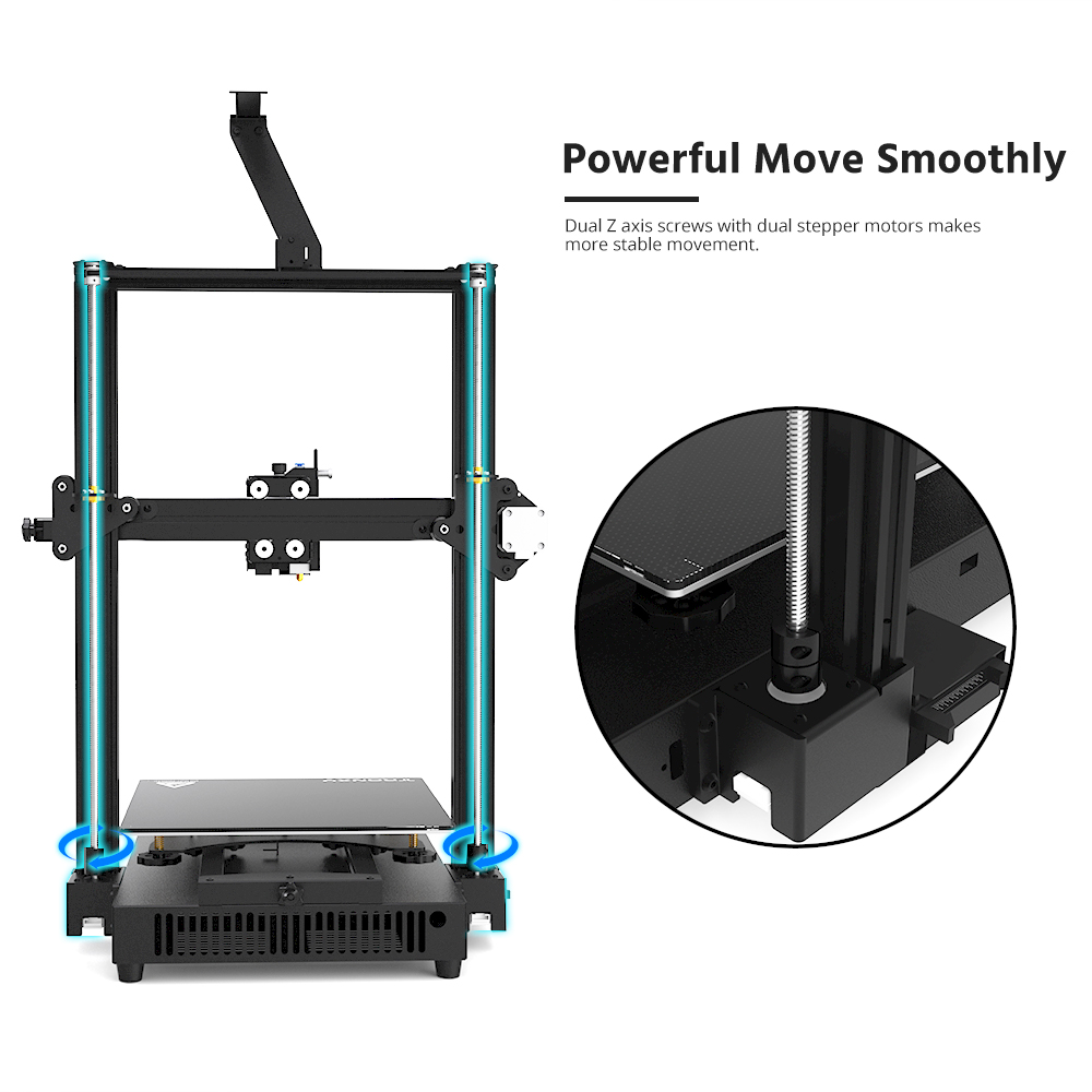 TRONXY XY-3 Pro V2 Direct Drive 3D Printer 300x300x400mm Upgraded BMG Extruder 3D Printer Fast Assembly with Glass Platf