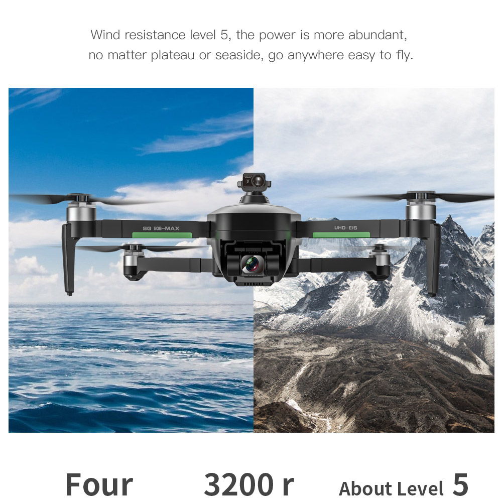ZLL SG906 MAX1 Beast 3+ 4K 5G WIFI 3KM FPV met 3-assige Gimbal Obstakel vermijden Borstelloze RC Drone - Eén batterij