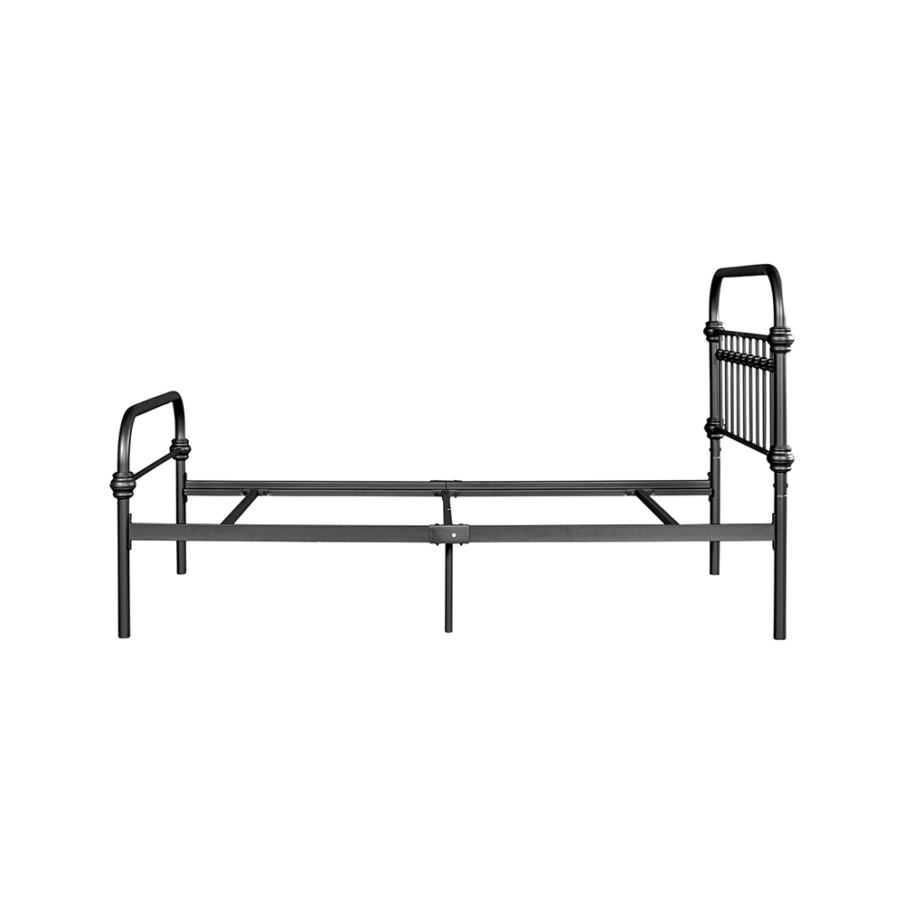 Twin Size Platform Bed Frame with Headboard and Metal Slats Support, No Box Spring Needed (Only Frame) - Black