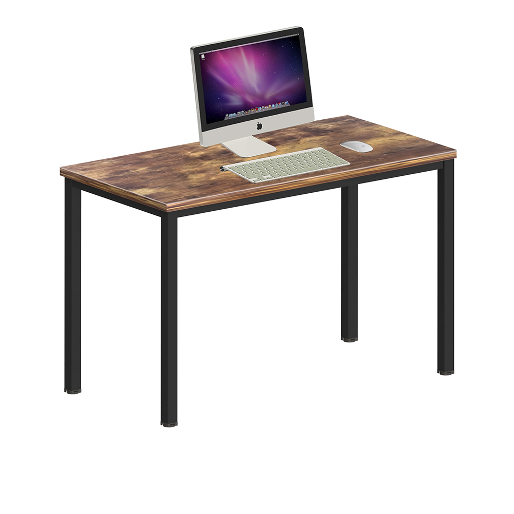 Home Office 47" Computer Desk with MDF Tabletop and Metal Frame, for Game Room, Small Space, Study Room - Brown