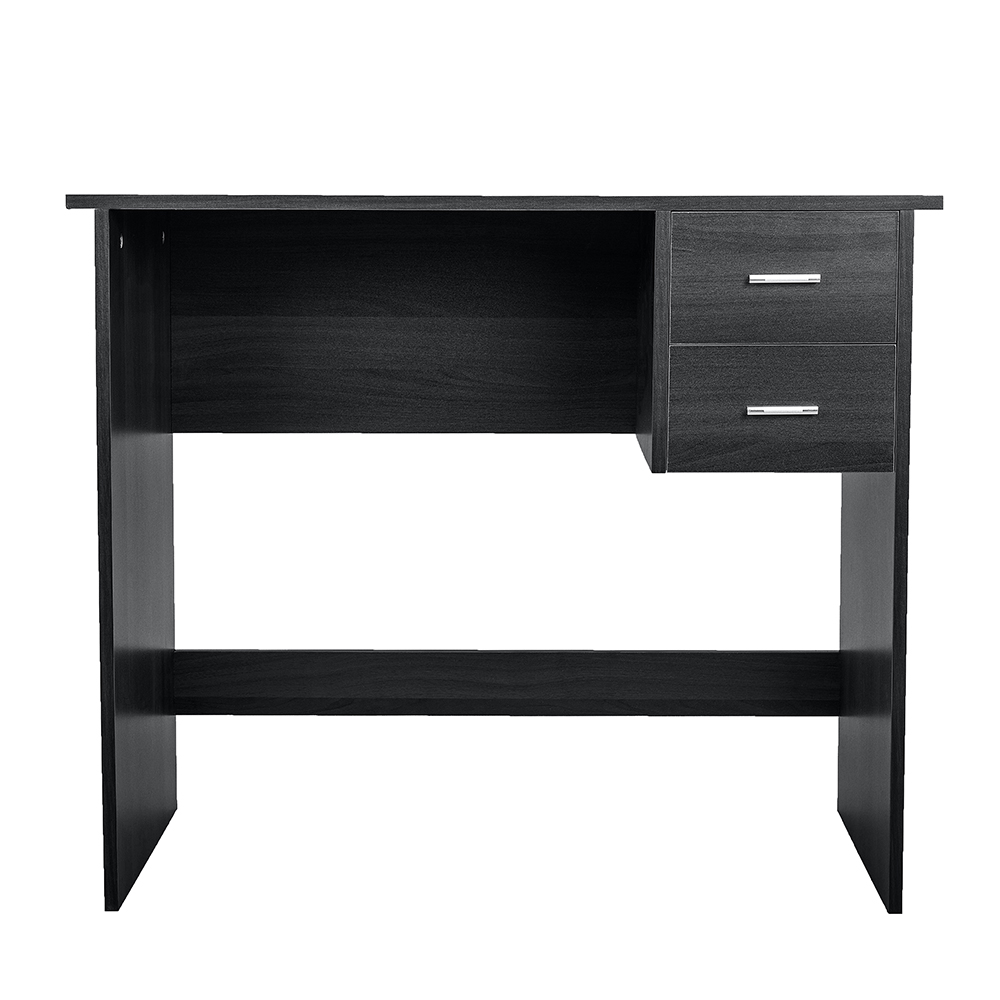 Home Office Computer Desk with 2 PullOut Storage Drawers Black