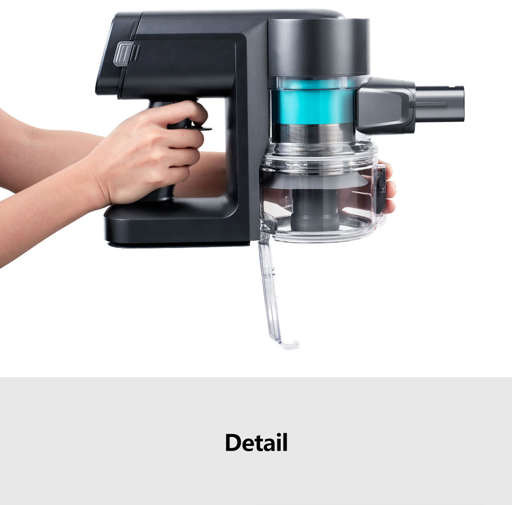 VIOMI A9 Cordless Handheld Vacuum Cleaner 120AW 23000Pa Strong Suction 400W Brushless DC Motor Removable Battery Removable Battery 60 Mins Runtime 4-Brush Heads LED Light EU Version - Black