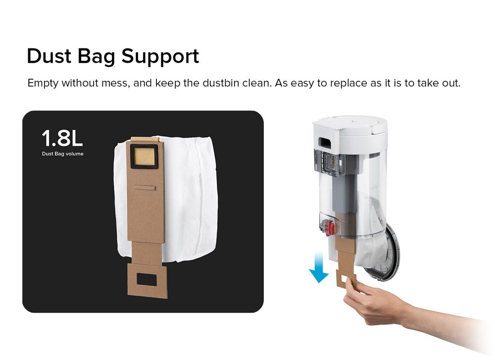 Roborock S7 Robot Vacuum Cleaner + Auto-Empty Dock Sonic Mopping Auto Mop Lifting 2500Pa Powerful Suction Ultrasonic Carpet Recognition 5200mAh Battery 470ml Dustbin 300ml Water Tank APP Control - White