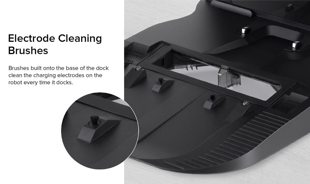 Roborock S7 Robot Vacuum Cleaner + Auto-Empty Dock Sonic Mopping Auto Mop Lifting 2500Pa Powerful Suction Ultrasonic Carpet Recognition 5200mAh Battery 470ml Dustbin 300ml Water Tank APP Control - Black