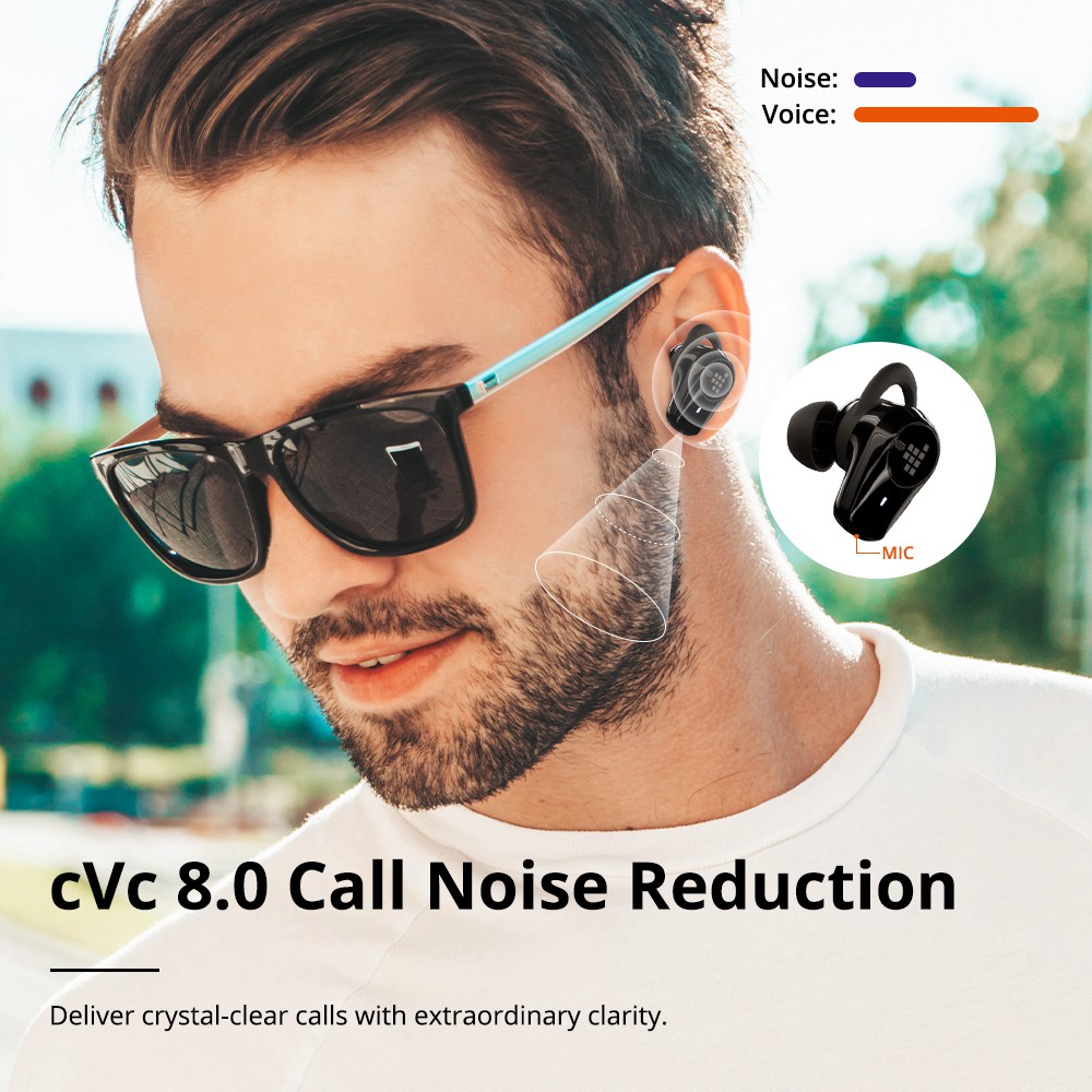Tronsmart Onyx Prime QCC3040 Hybrid Dual-driver Wireless Earbuds, Bluetooth 5.2 in-Ear Headphone, True Wireless Stereo Headphones, Qualcomm aptX Adaptive with Detailed Sound, TrueWireless Mirroring, 40 Hrs Playtime, cVc 8.0