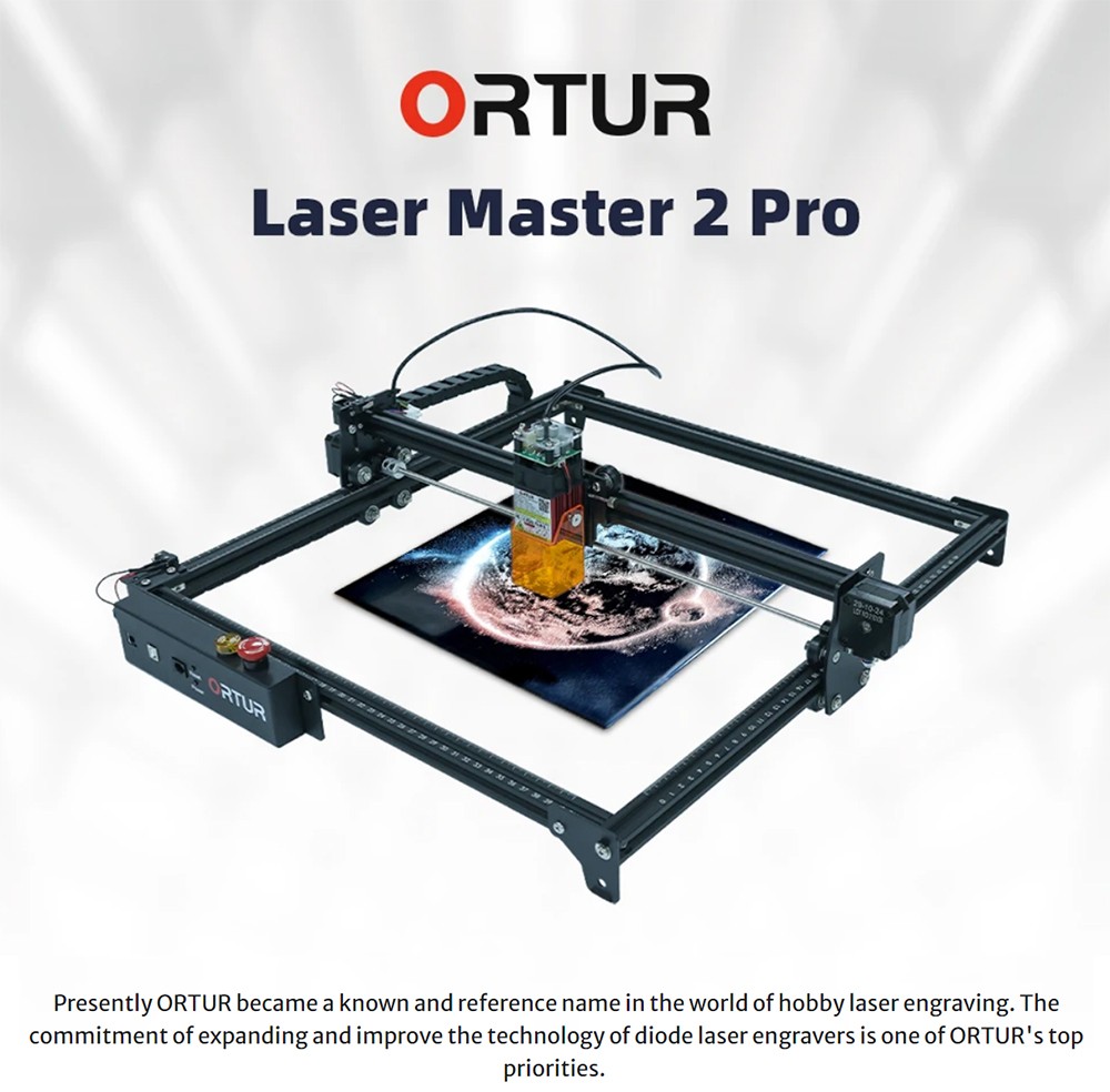 Ortur Laser Master 2 Pro Laser Engraver Cutter, 2 In 1, 400mm*400mm Engraving Area, 10,000mm/min