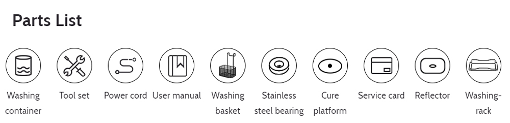 Anycubic Wash & Cure Machine 2.0, Washing size 120mm*74mm*165mm, Curing size 140mm*165mm