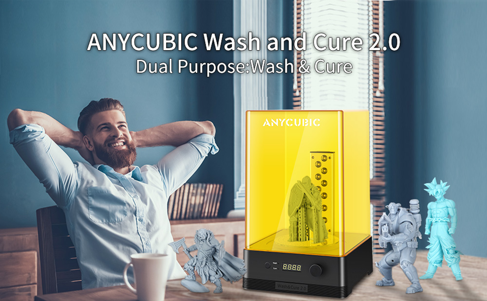 Anycubic Wash and Cure 2.0 2in1 Wash and Cure Machine for Mars Photon S Photon Mono LCD SLA DLP Printer 3D