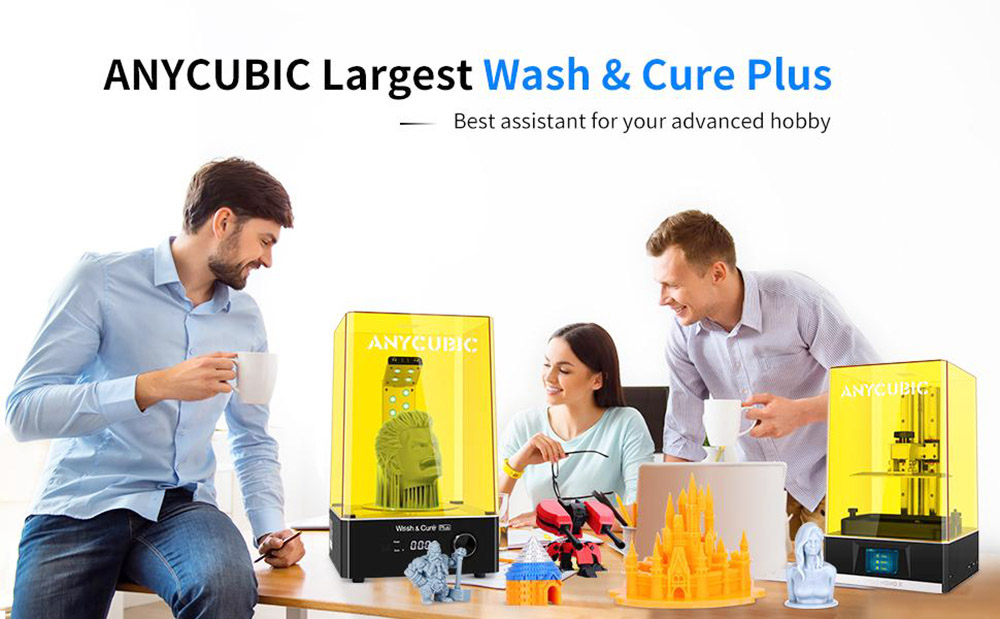 Anycubic Wash and Cure Plus 360 Degree Curing for Mars Pro Photon Mono X LCD SLA 3D Printer Models