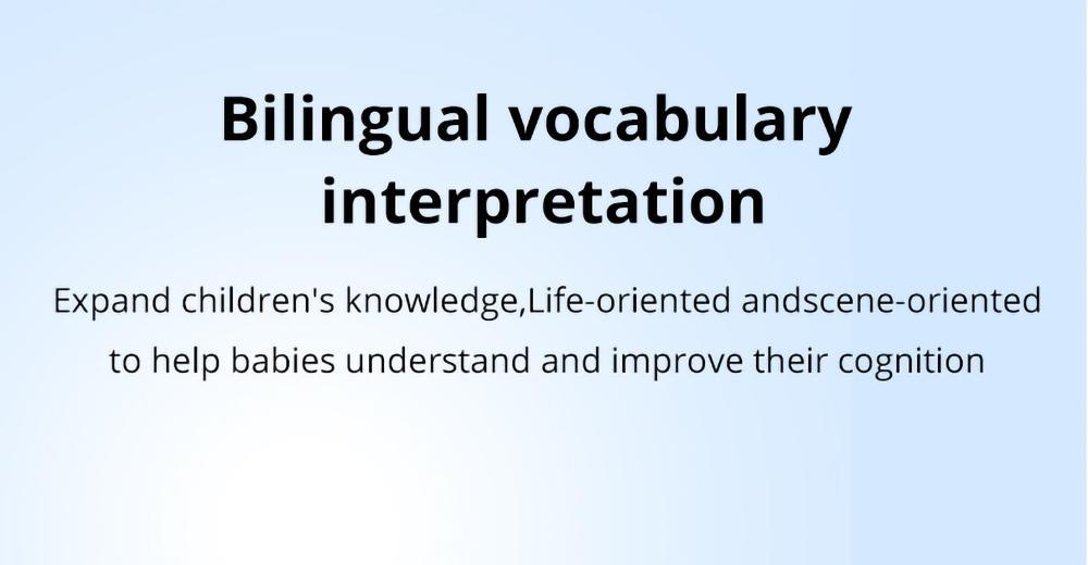 Children's Early Education Card Machine 112PCS Cards Puzzle Bilingual Enlightenment Card - Blue