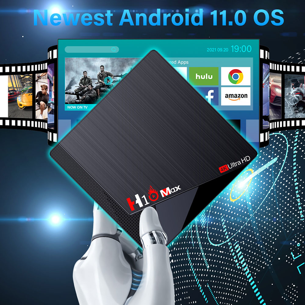 H10 MAX Android 11 Amlogic S905W2 TV Box 2GB RAM 16GB eMMC 2.4G+5G WIFI Bluetooth 4.1 100M