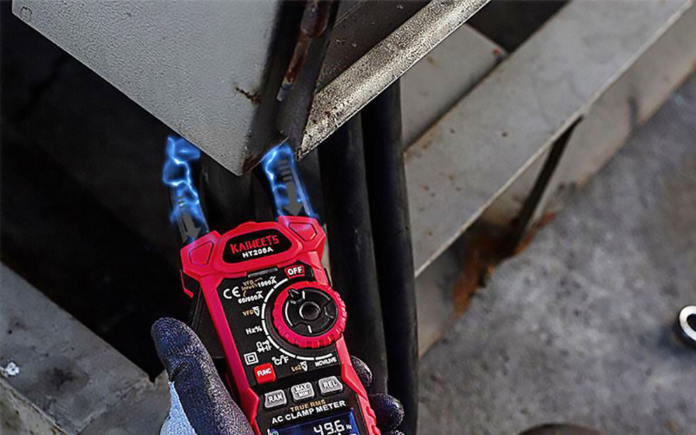 KAIWEETS HT208A Digital Clamp Meter,Inrush Function,True RMS,Auto/Manual Ranging