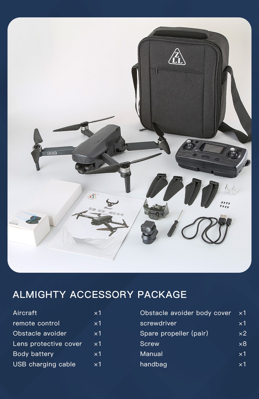 ZLL SG908 MAX 4K 5G WIFI 3KM FPV GPS 3-Axis Mechanical Gimbal 360 Degree Obstacle Avoidance RC Drone - Two Batteries