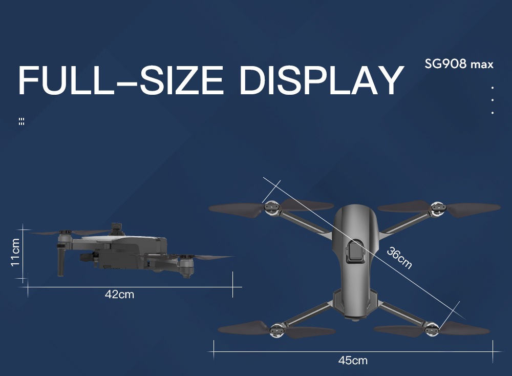 ZLL SG908 Pro 4K 5G WIFI FPV GPS 3-Axis Gimbal 360 درجة تجنب عقبة RC بدون طيار RTF - ثلاث بطاريات