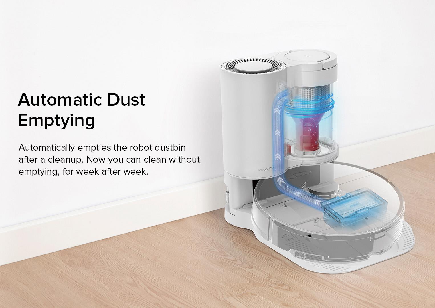 Roborock S7 Robot Vacuum Cleaner + AutoEmpty Dock White