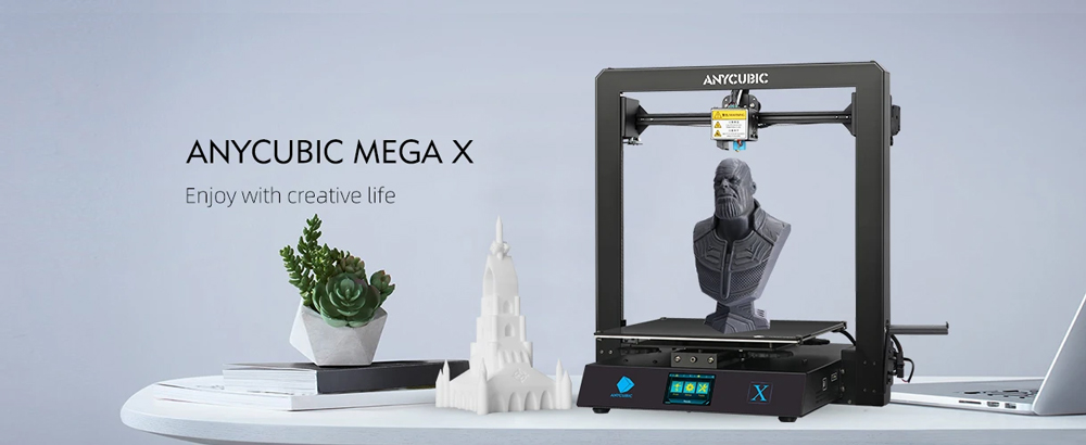 Anycubic Mega X FDM 3D Printer with Dual Z Axis Filament Detect Ultrabase Platform 300x300x305mm Build Size