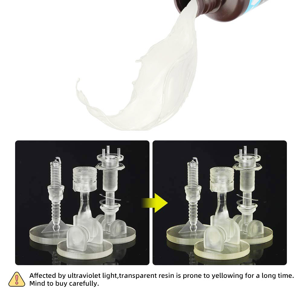 Ρητίνη 3D εκτυπωτή 405nm UV φυτικής βάσης Rapid Resin Υψηλής Ακρίβειας και Γρήγορης Σκλήρυνσης 1kg - Διαφανές