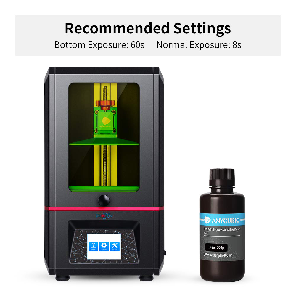 Ρητίνη 3D εκτυπωτή 405nm UV φυτικής βάσης Rapid Resin High Precision and Quick Curning 500g - Transparent