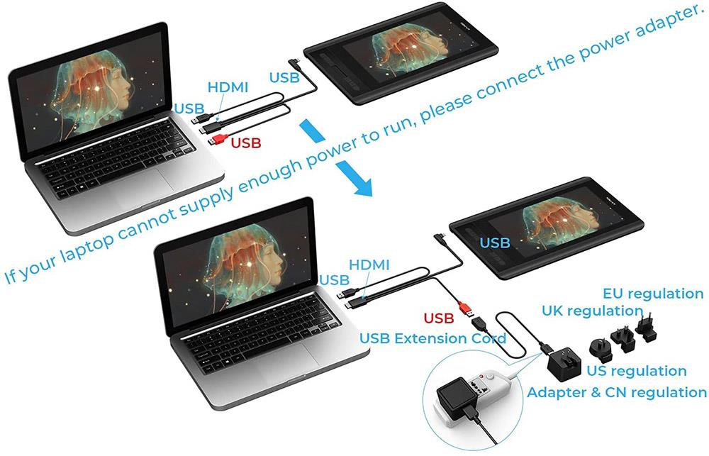 XP-Pen Artist 12 Graphic Tablet with 11.6 Inch 1920 x 1080 IPS Display, 8192 Level Stylus Pen, for Drawing, Design, Editing, Compatible with Windows, Mac - Black