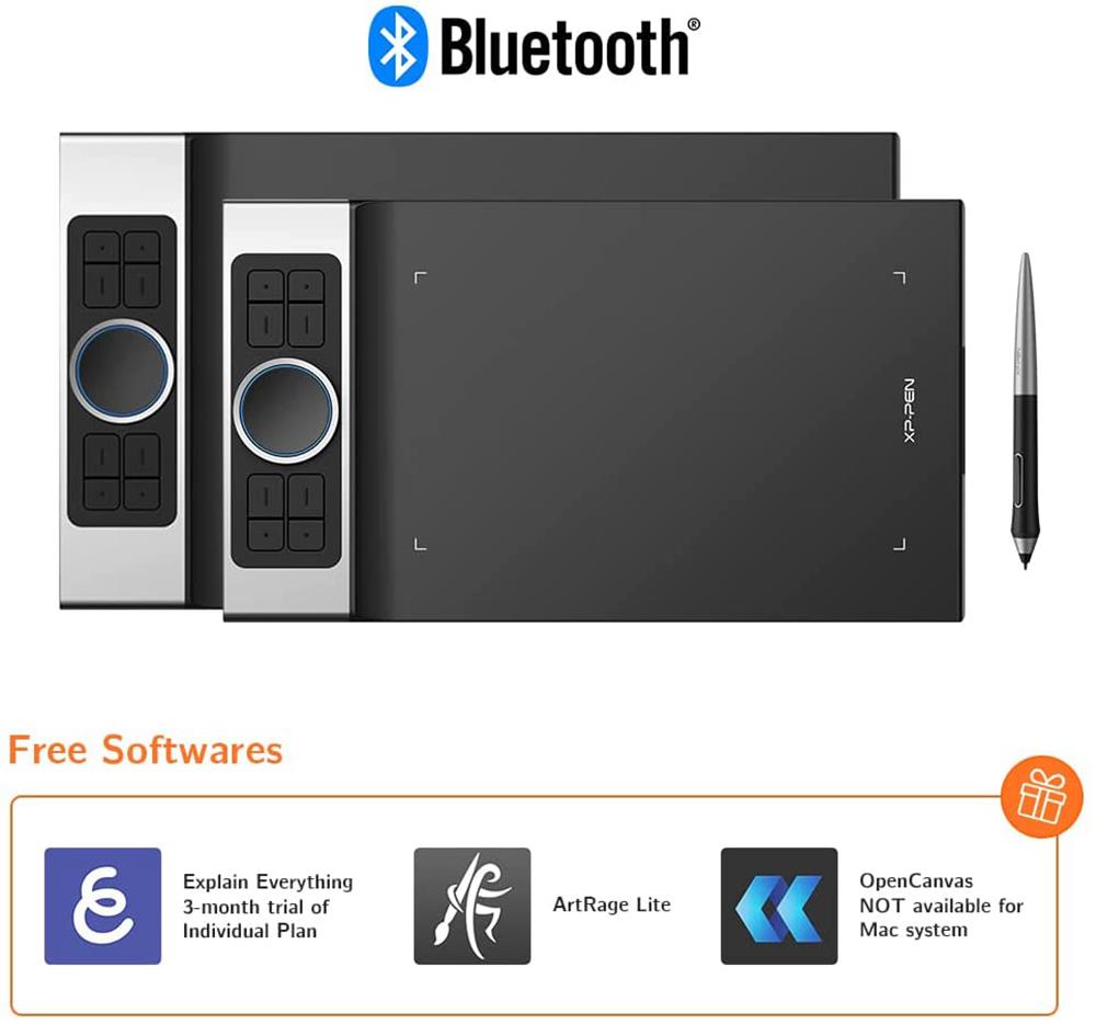 XPPEN Deco Pro MW Grafiktablett mit 11 Zoll Arbeitsfläche Schwarz