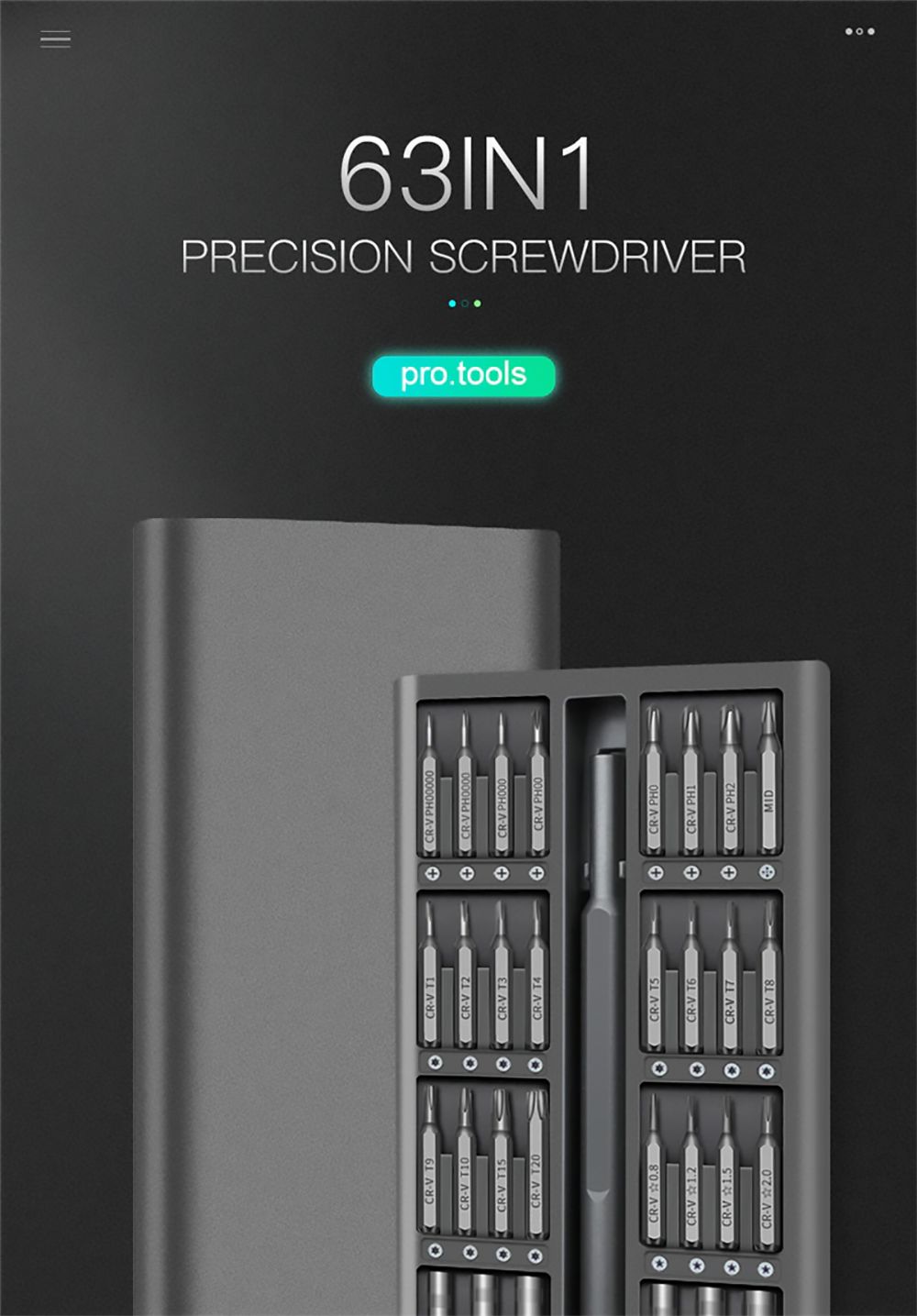 63 In 1 Screwdriver Set Precision Magnetic Screw Driver Bits Torx Hex Bit Handle Mobile Phone Repair Screwdrive Kit Tool